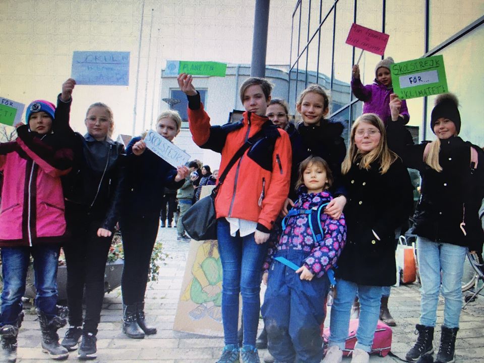Barnen, medborgare, SSU och Kommunalrådet strejkade med Greta!